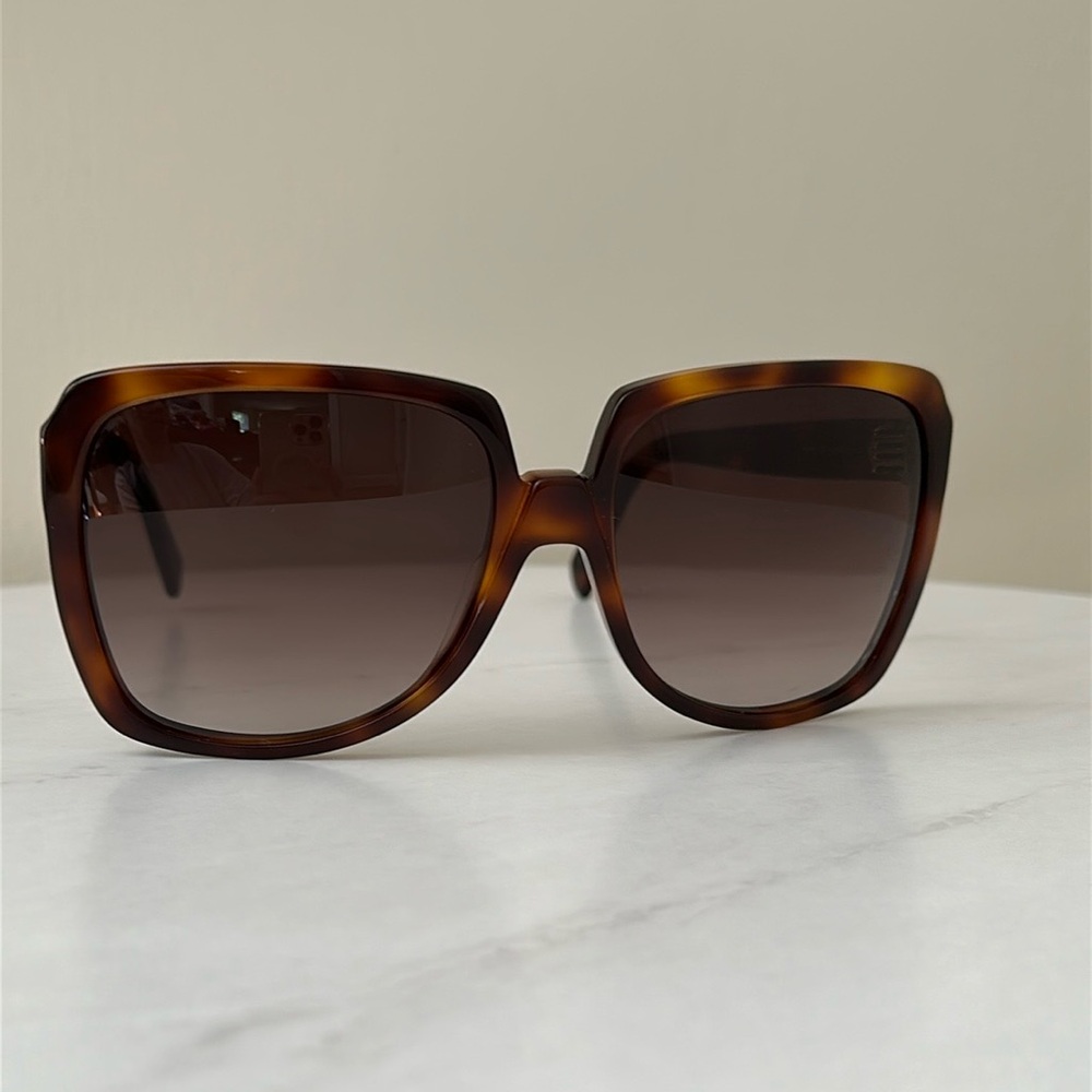 CELINE | Oversized Tortoiseshell Square Sunglasses | Brown Gradient Lenses